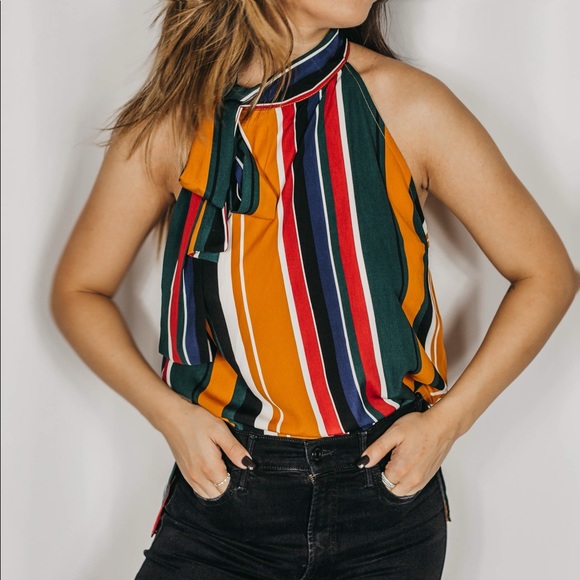 NEW // Made For Today Striped Top - Picture 2 of 5